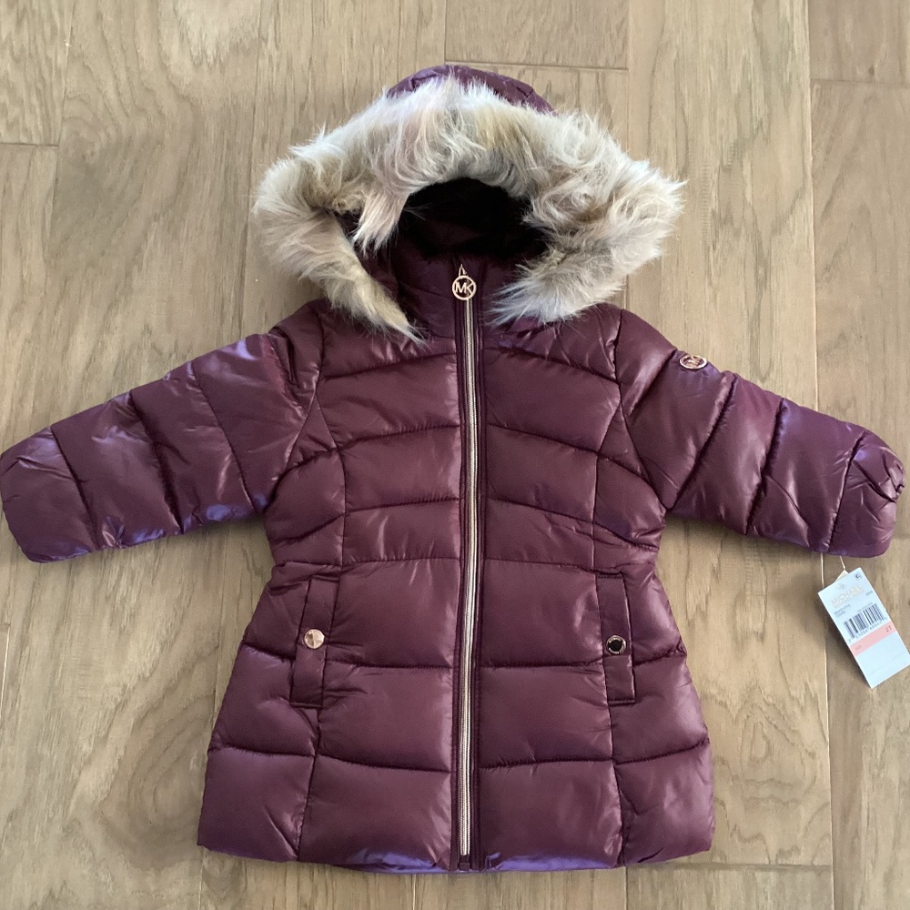 Michael Kors Toddler Girls Heavy Weight Stadium Coat, size 2 T